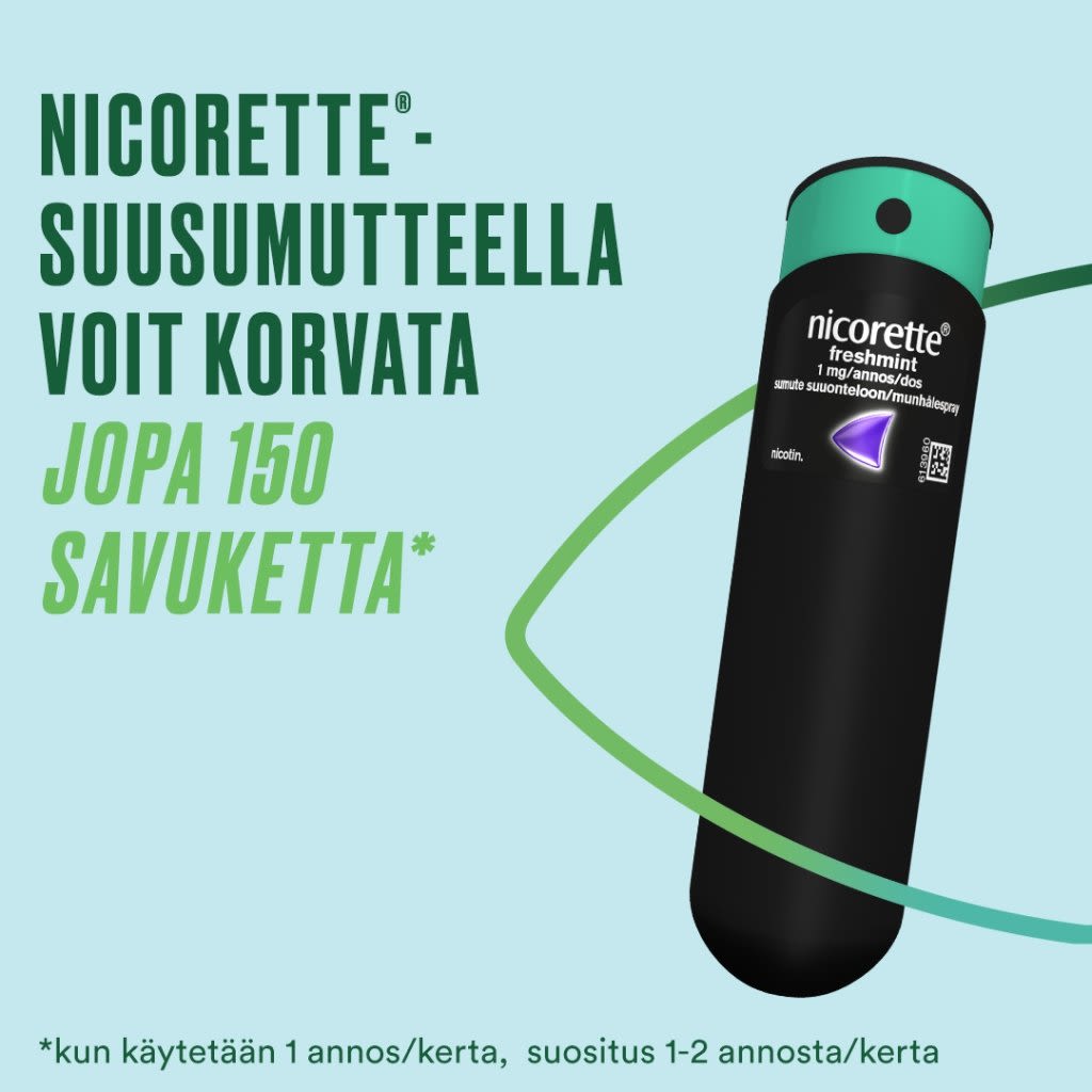 NICORETTE-SUUSUMUTTEELLA VOIT KORVATA
