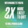 With Nicorette You're 2X More Likely to Quit Vs Willpower Alone