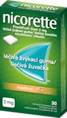Nicorette® FreshFruit Gum 2 mg léčivá žvýkací guma, 30 žvýkaček