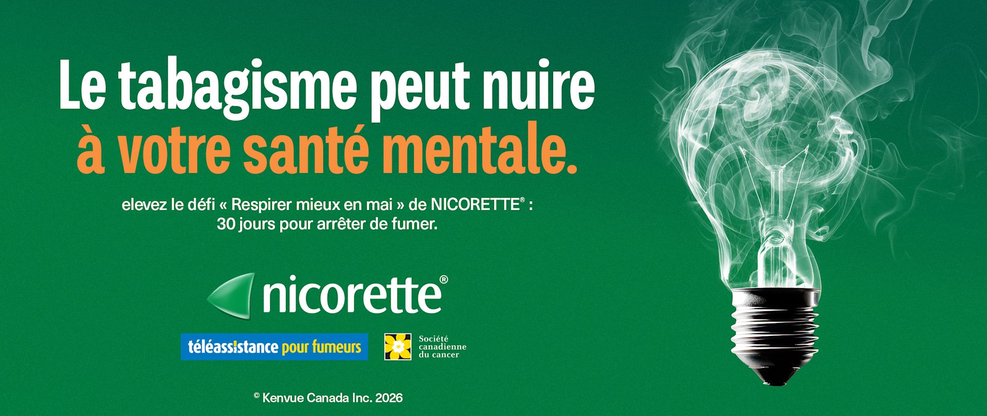 Fumée de cigarette et texte: Difficile de respirer avec la fumée.