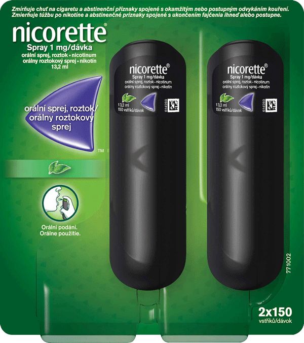 Nicorette® Spray 1 mg/dávka orální sprej, roztok duopack (2x13,2ml)