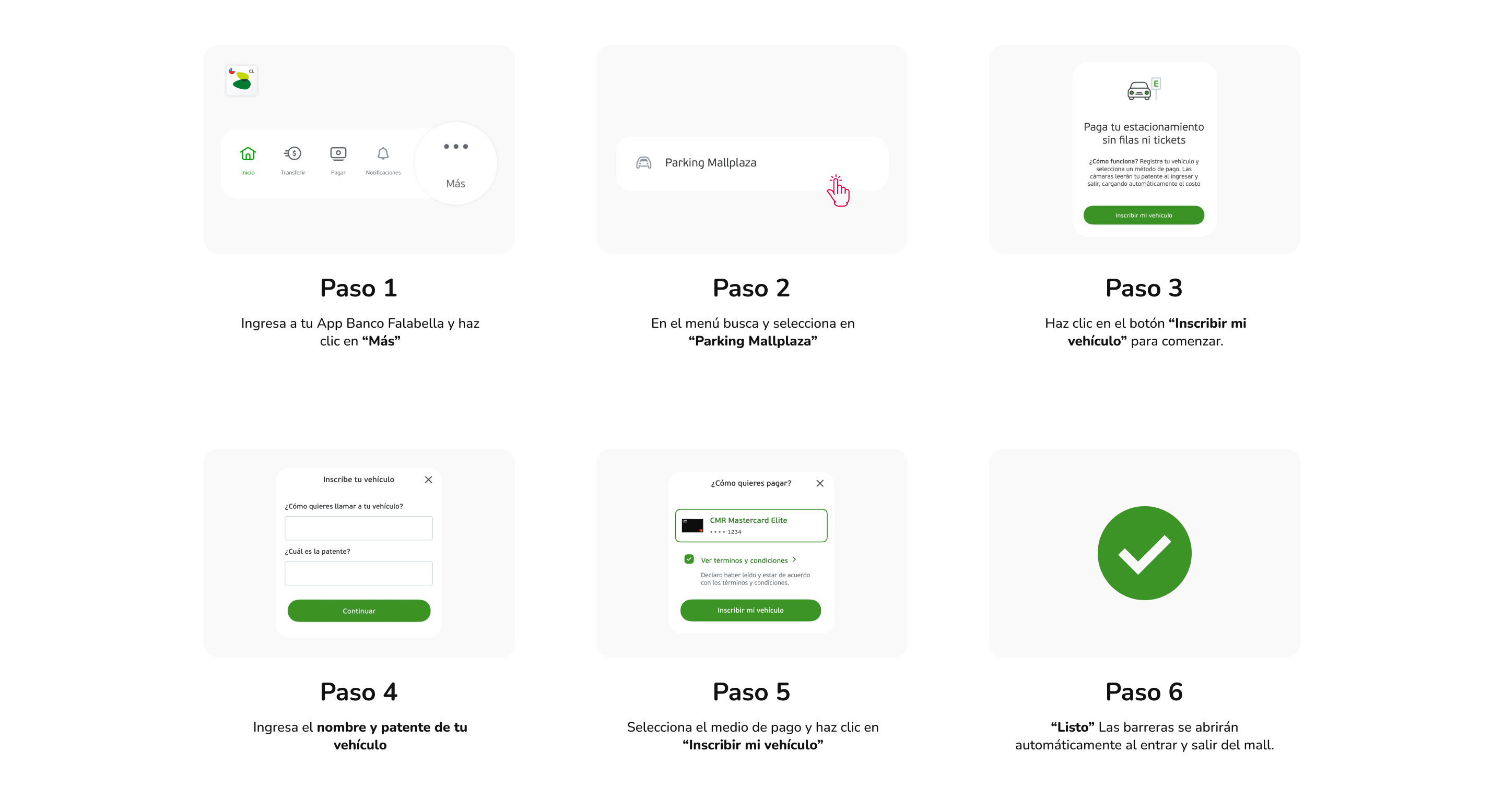 Paso a paso Parking Digital con Banco Falabella
