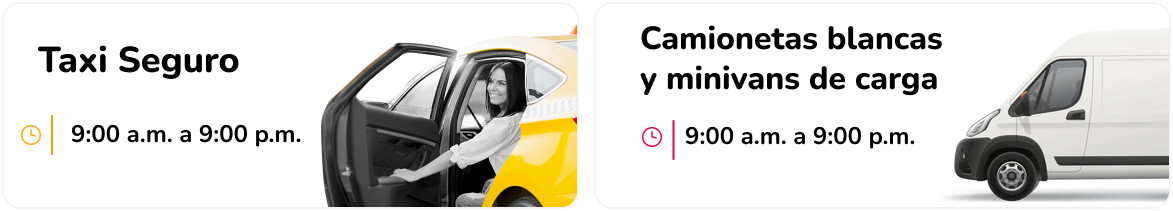 Taxi Seguro - Camionetas blancas y minivans
