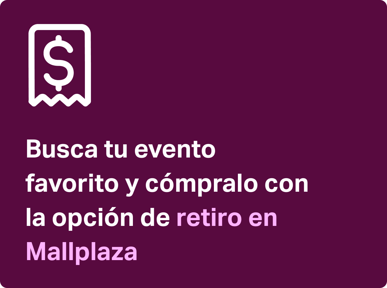 Elige tu evento favorito en Punto Ticket