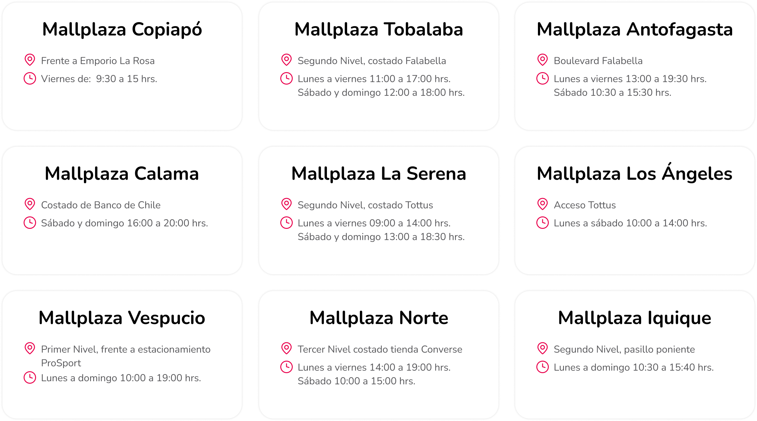 Información centros vacunatorios en Mallplaza 2026