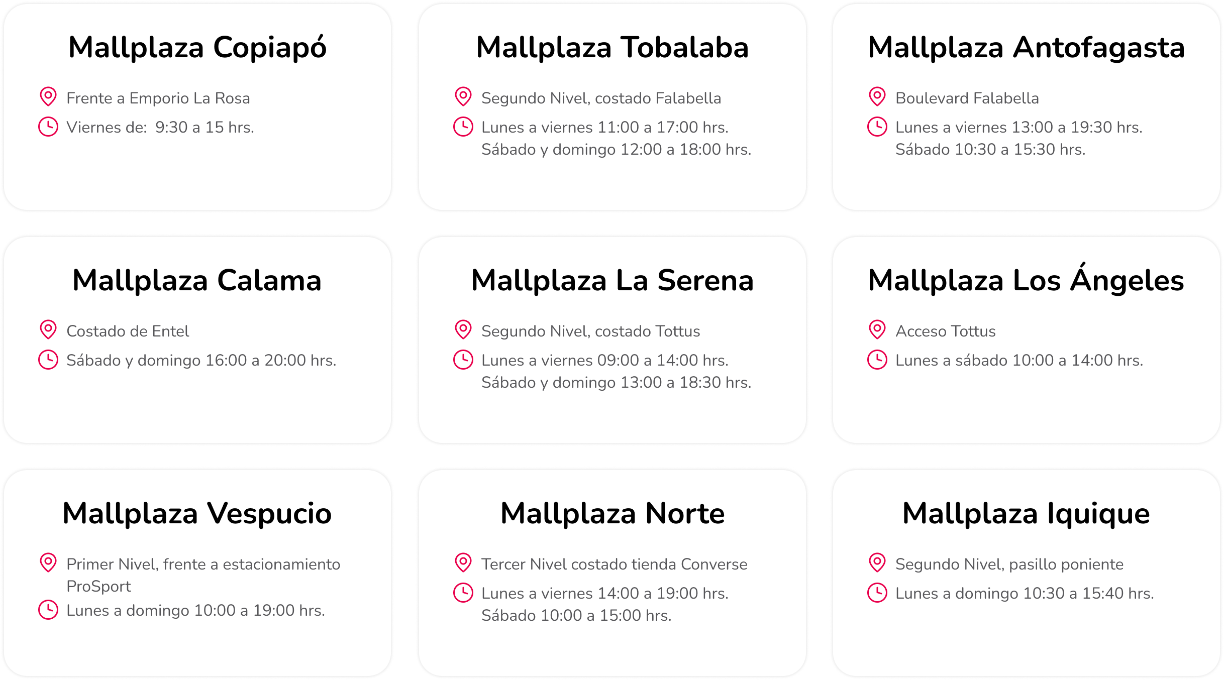 Información centros vacunatorios en Mallplaza 2026