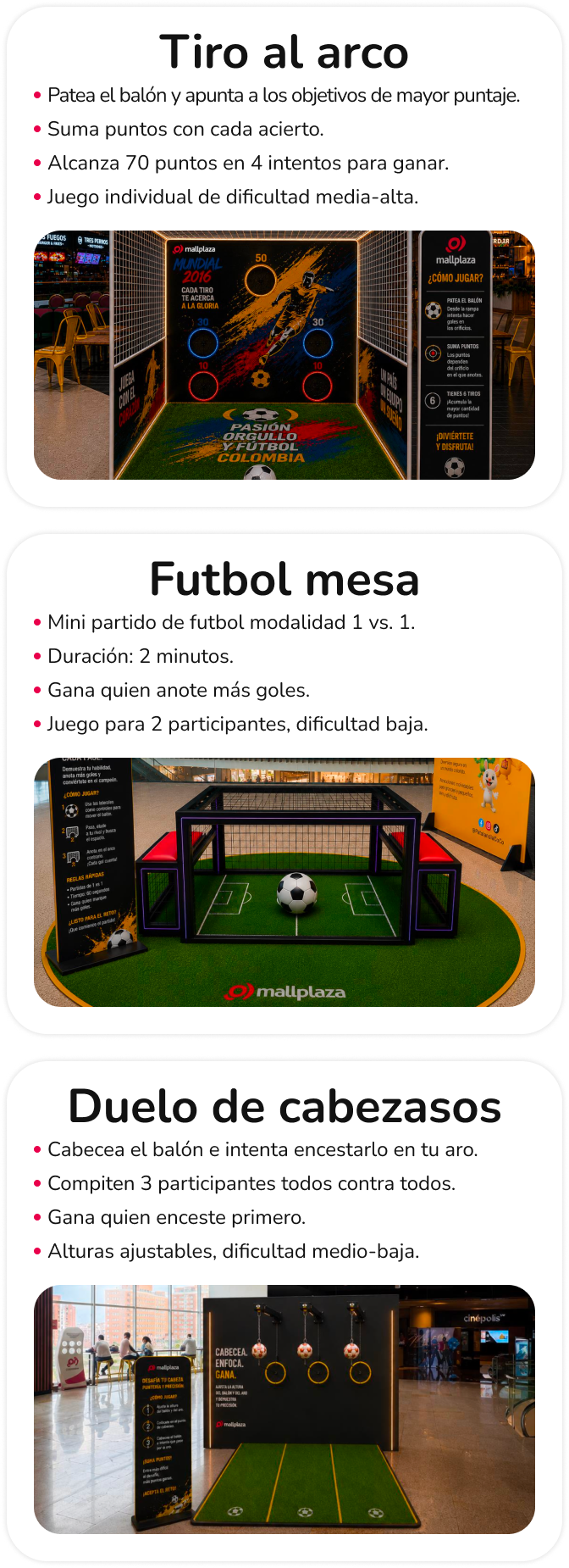 Pon a prueba tu talento en distintos retos