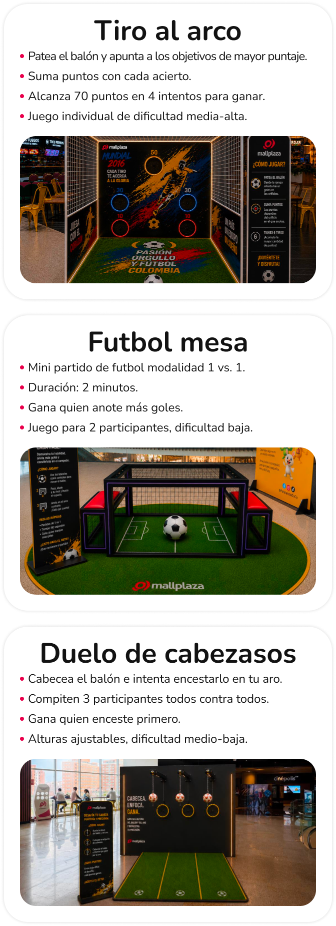 Pon a prueba tu talento en distintos retos