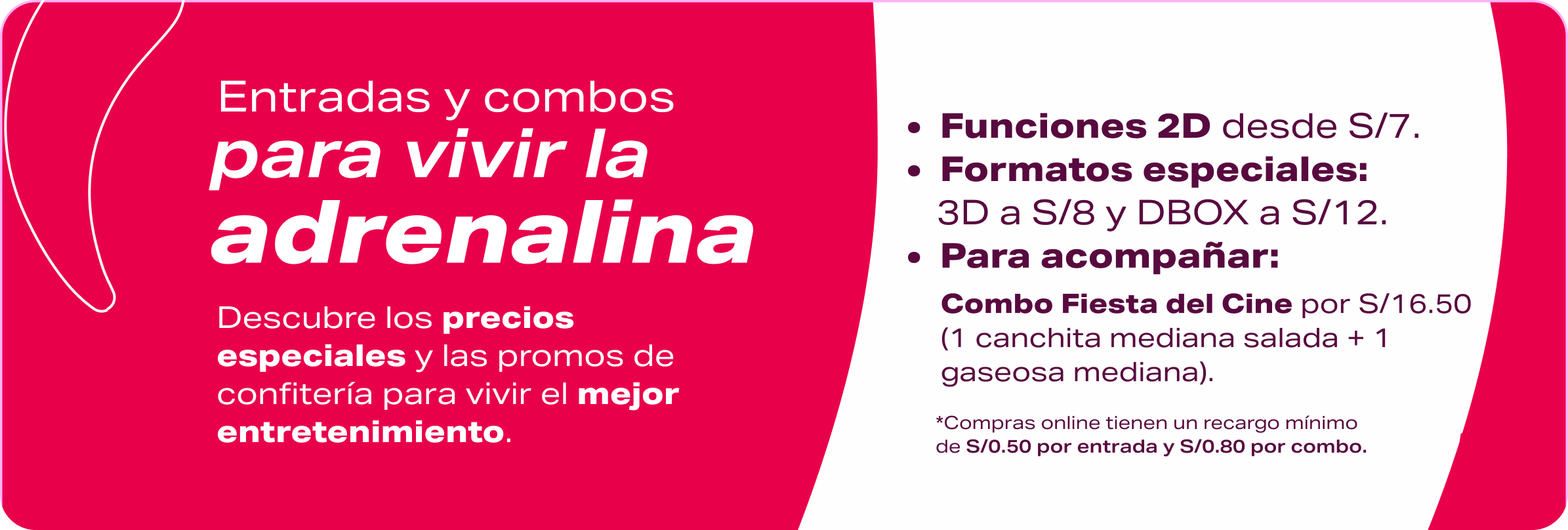 Fiesta del cine en Cinemark - Entradas y combos