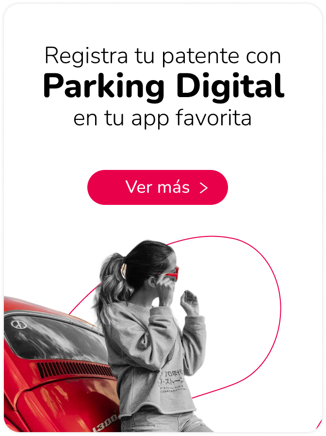 Registra patente con Parking Digital app favorita