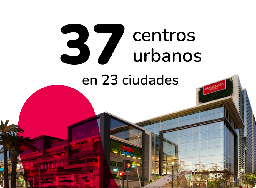 37 centros urbanos en 23 ciudades