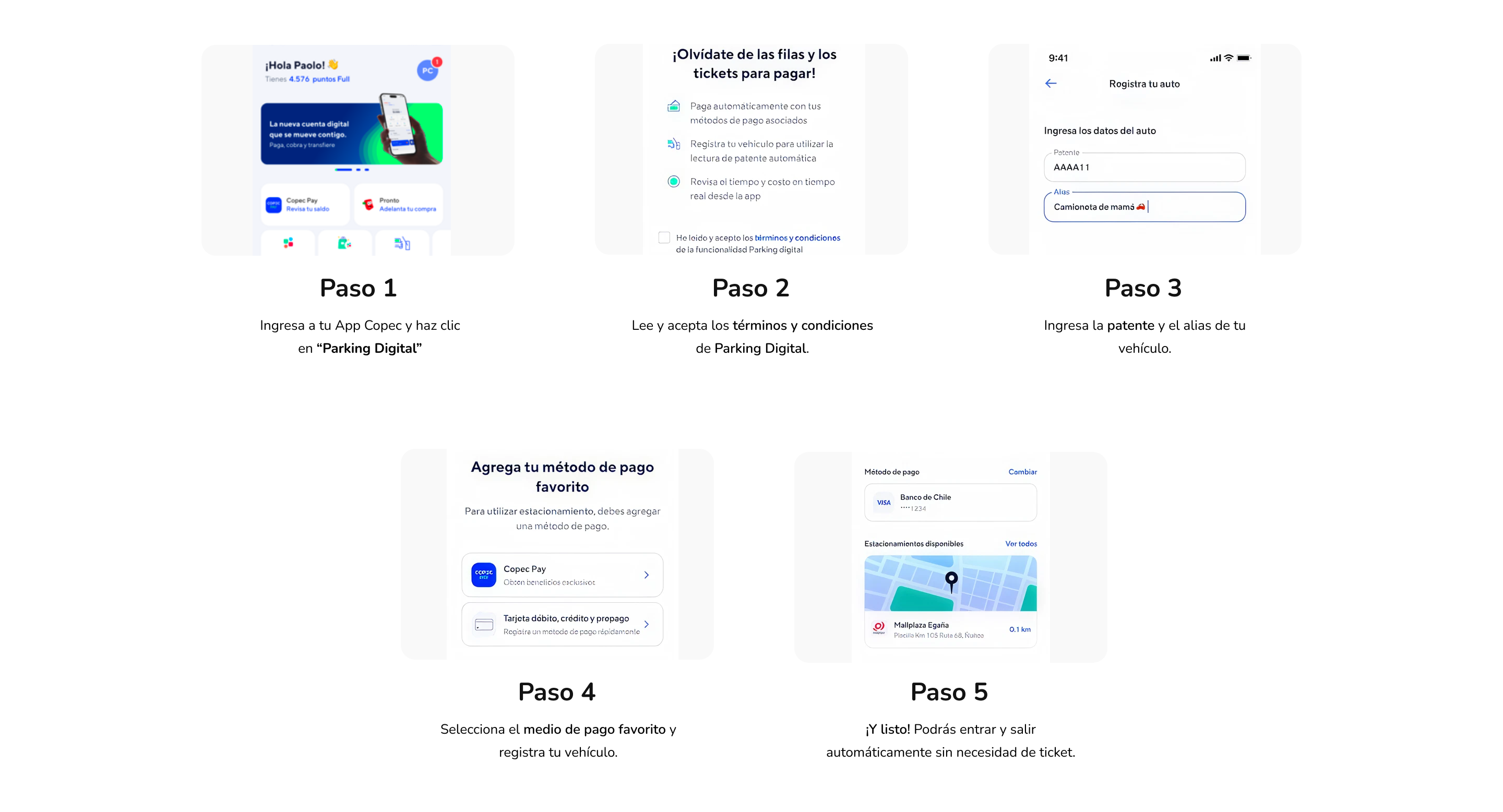 Paso a Paso Parking Digital con App Copec 2025