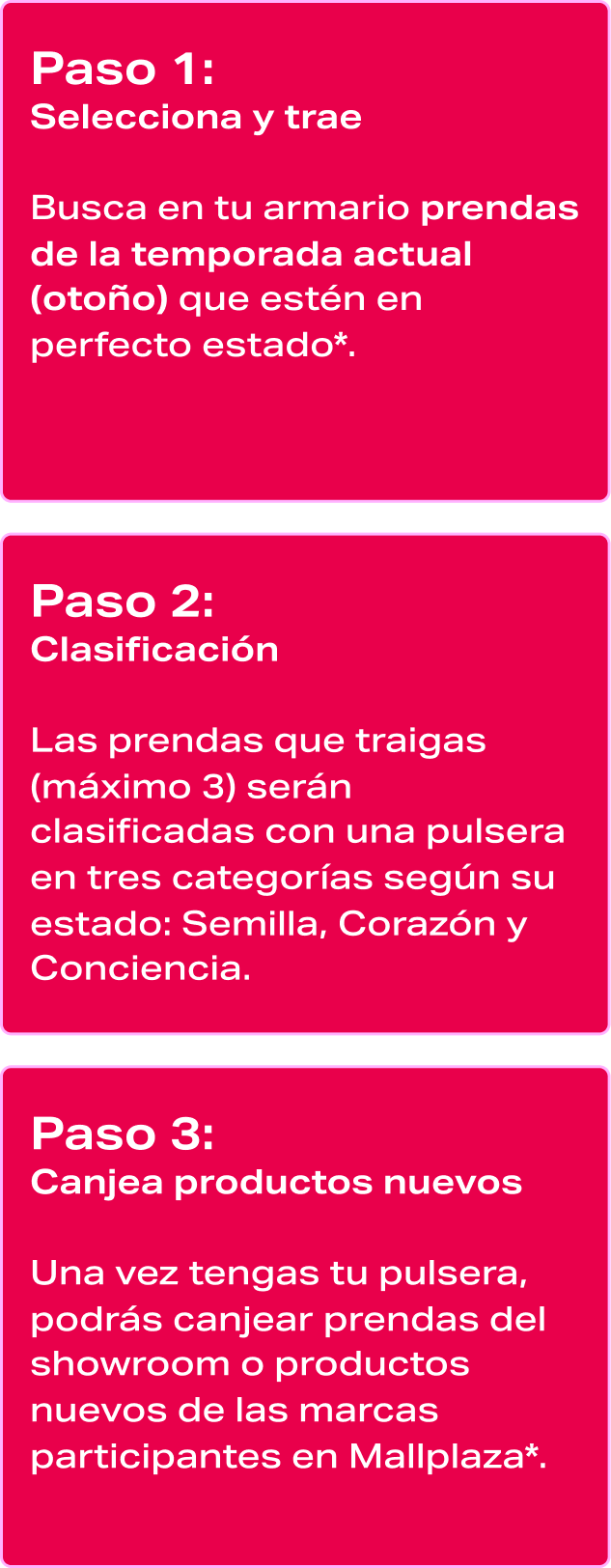 Mano en mano - Pasos