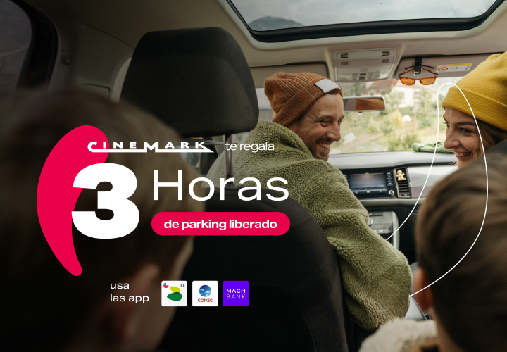 3 hrs liberadas Parking Mallplaza Iquique Cinemark