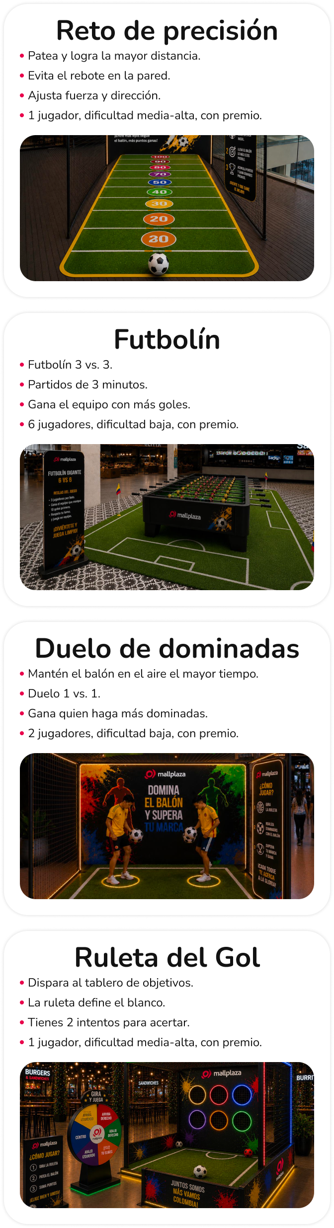 Pon a prueba tu talento en distintos retos