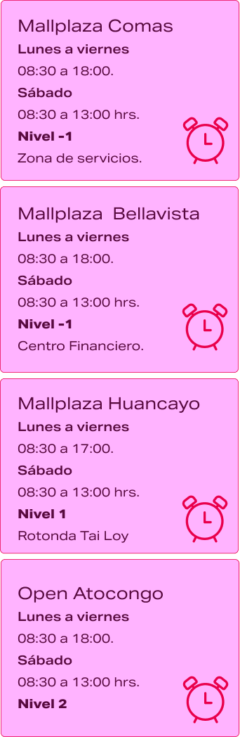 MAC - Horarios de atencion