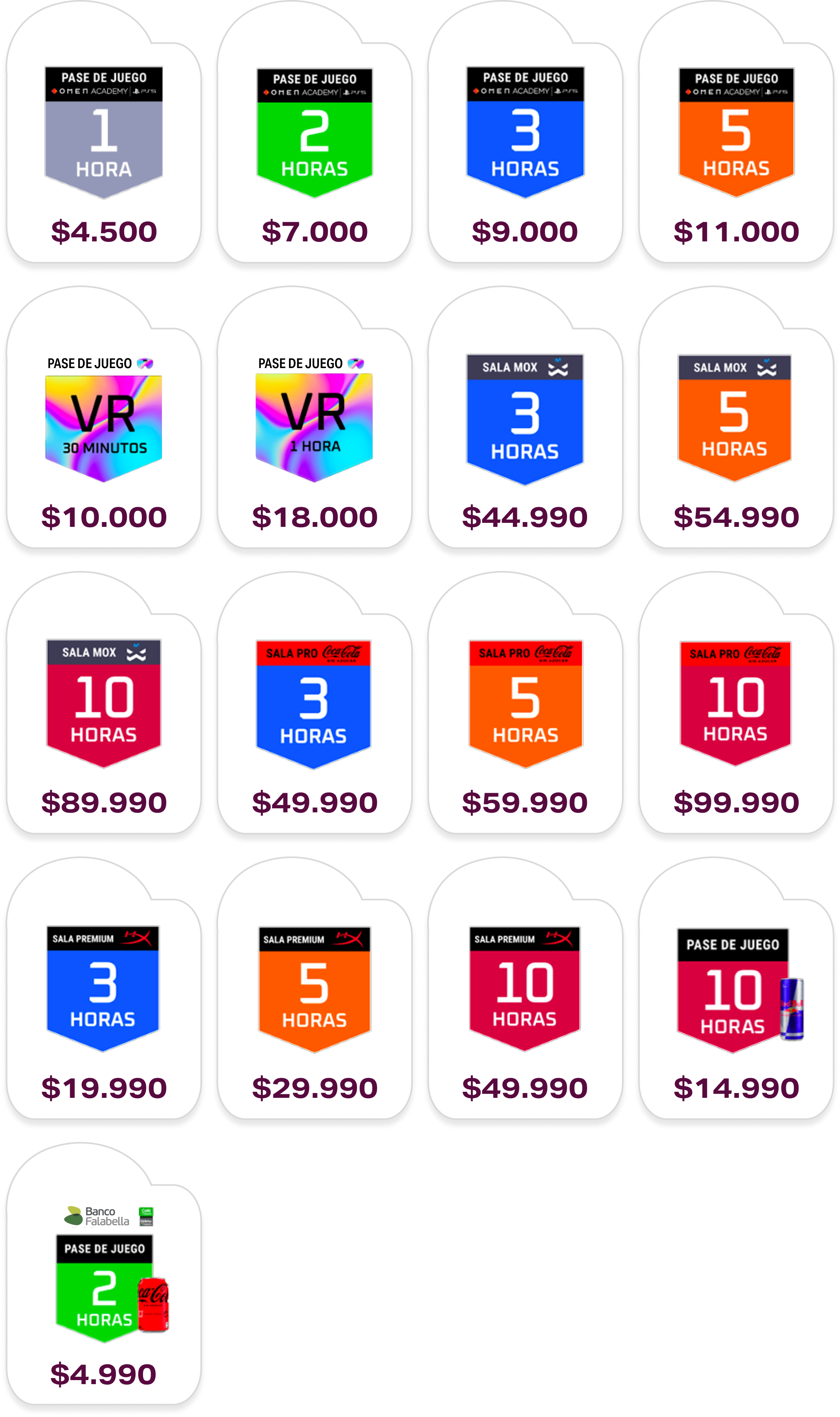 Tarifario Movistar GameClub Mallplaza Vespucio