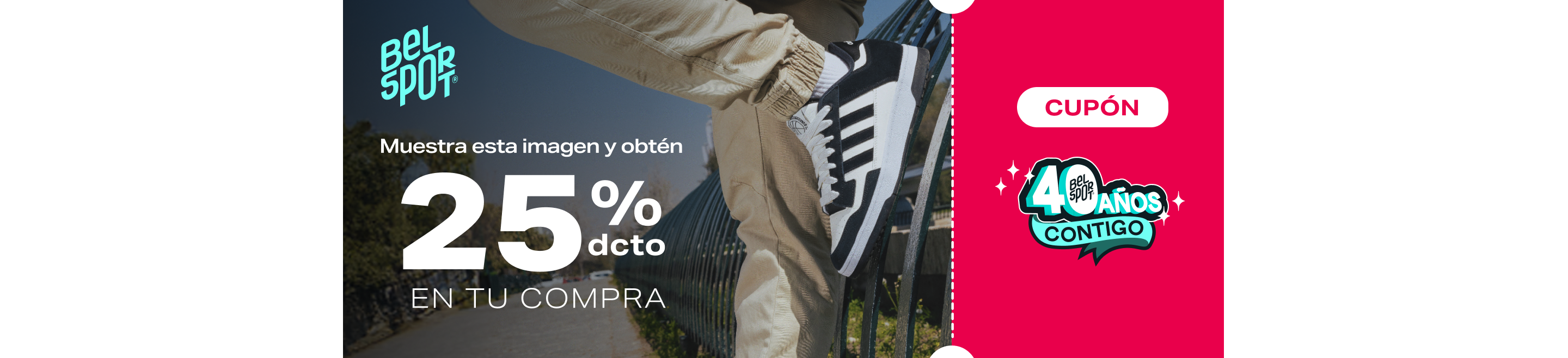 Cupón aniversario Belsport en Mallplaza
