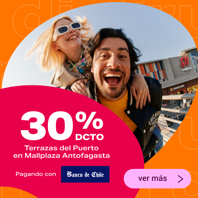 30% dcto Banco de Chile Terrazas del Puerto