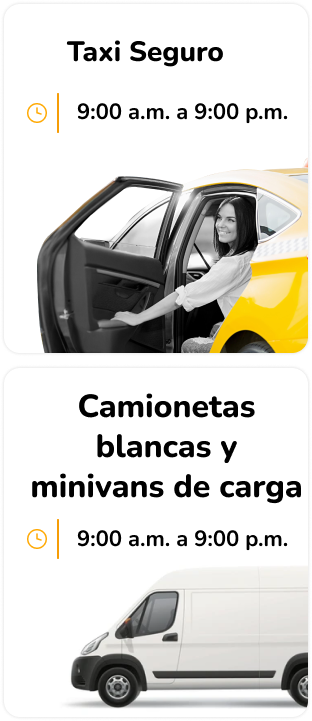Taxi Seguro - Camionetas blancas y minivans