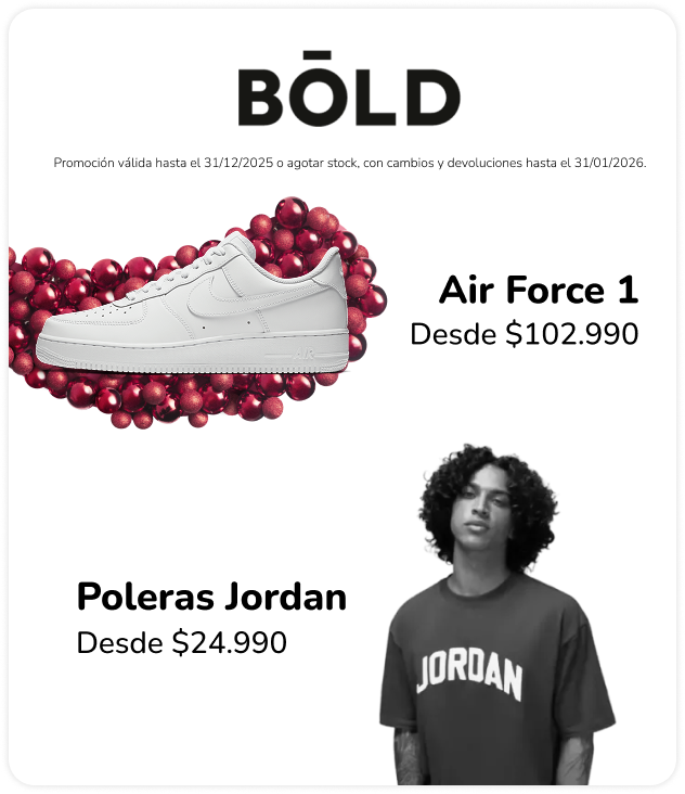 Promociones Navidad en BOLD de Mallplaza