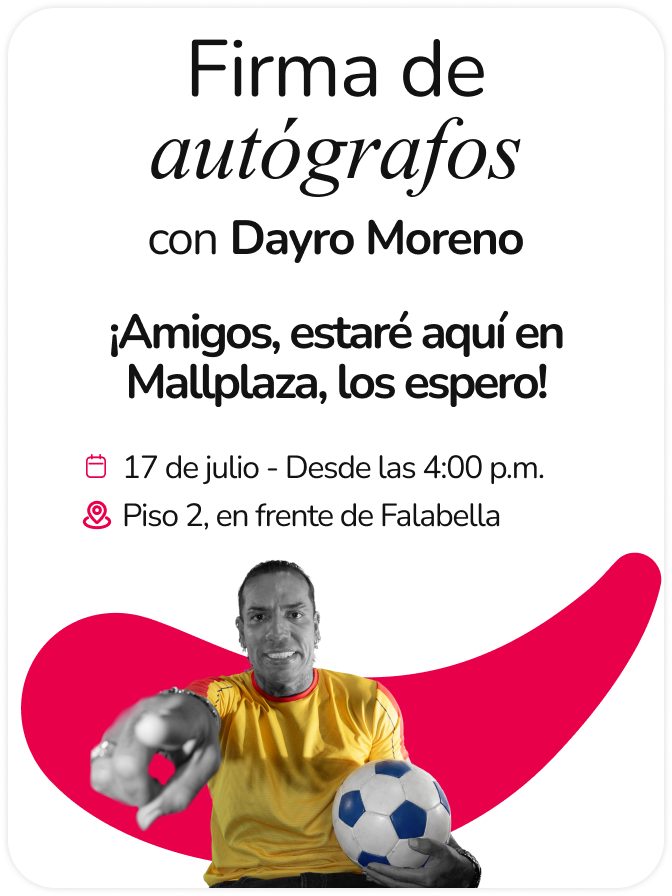 Firma de autógrafos con Dayro Moreno