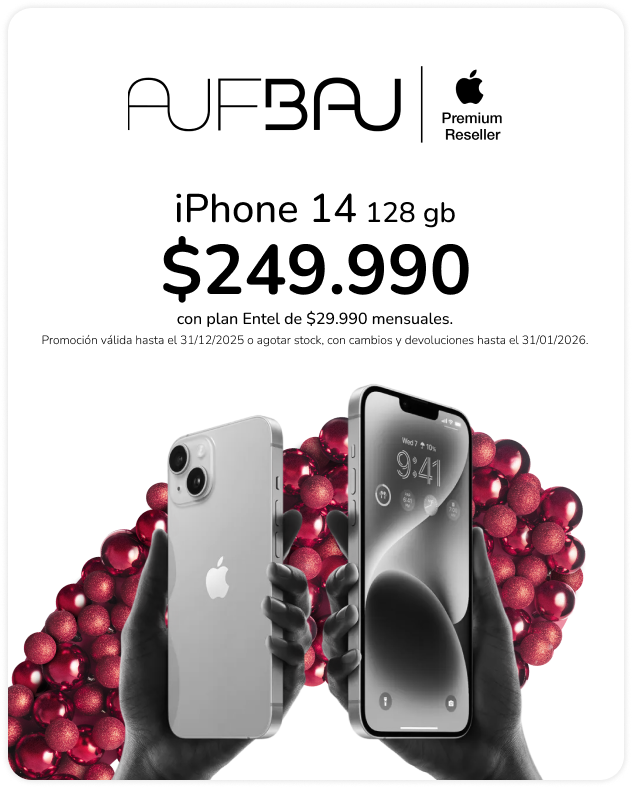 Descuento iPhone 14 en Aufbau Navidad Mallplaza