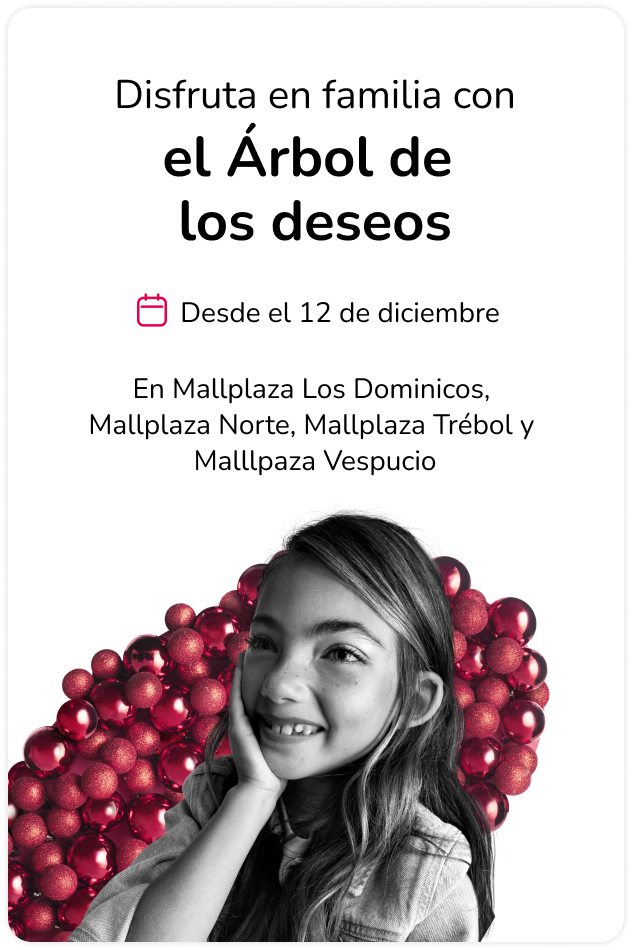 Árbol de los deseos en Mallplaza Navidad 2025