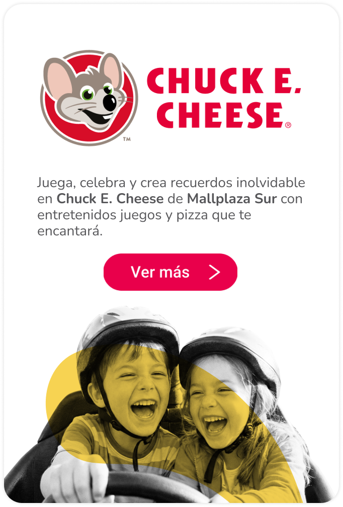 Chuck e Cheese entretención en Mallplaza Sur