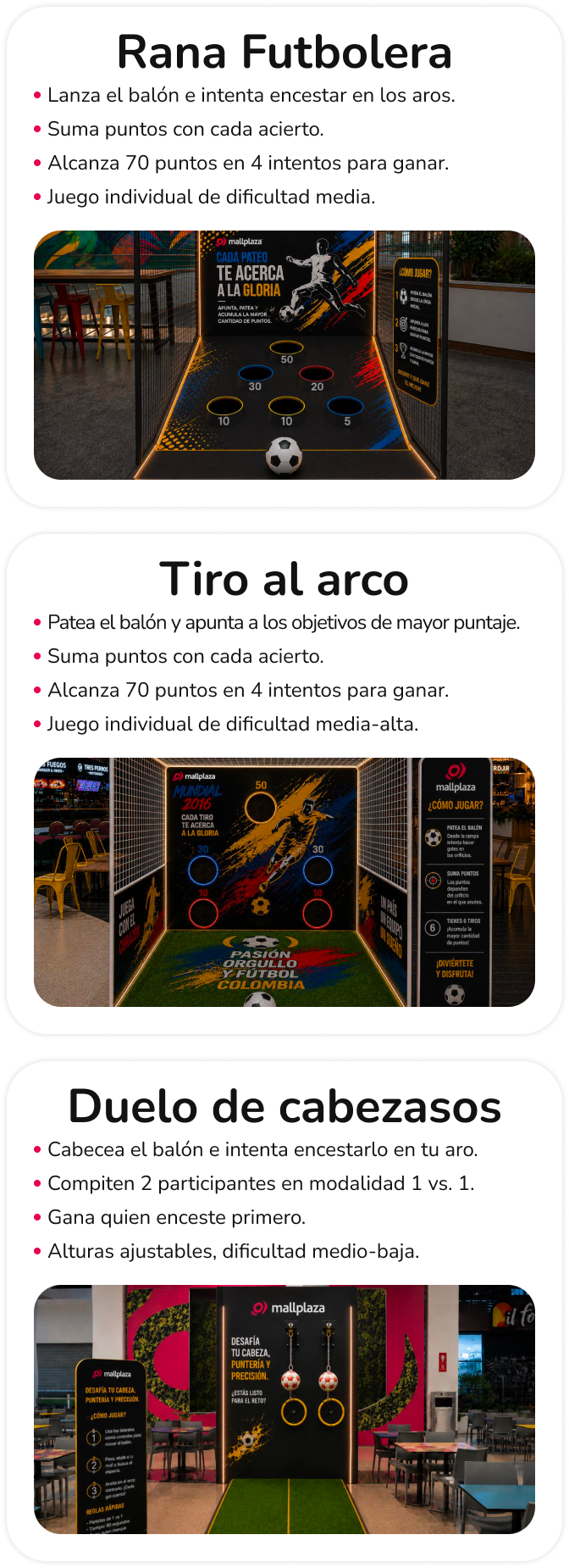 Pon a prueba tu talento en distintos retos