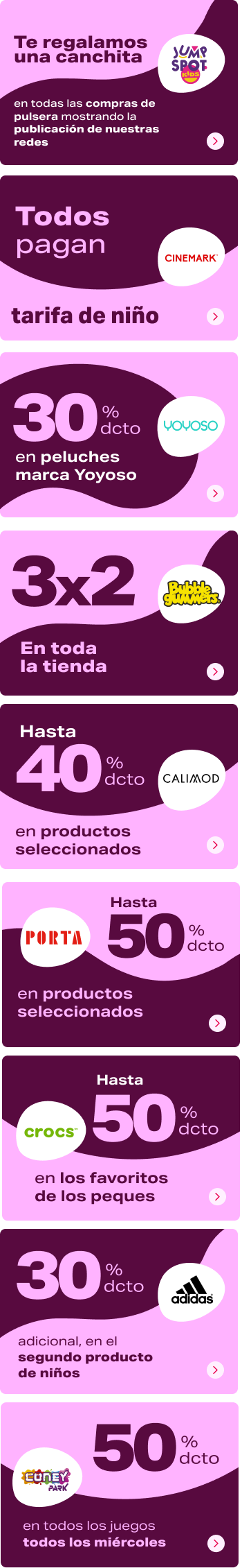 Promociones infantil en Mallplaza Comas