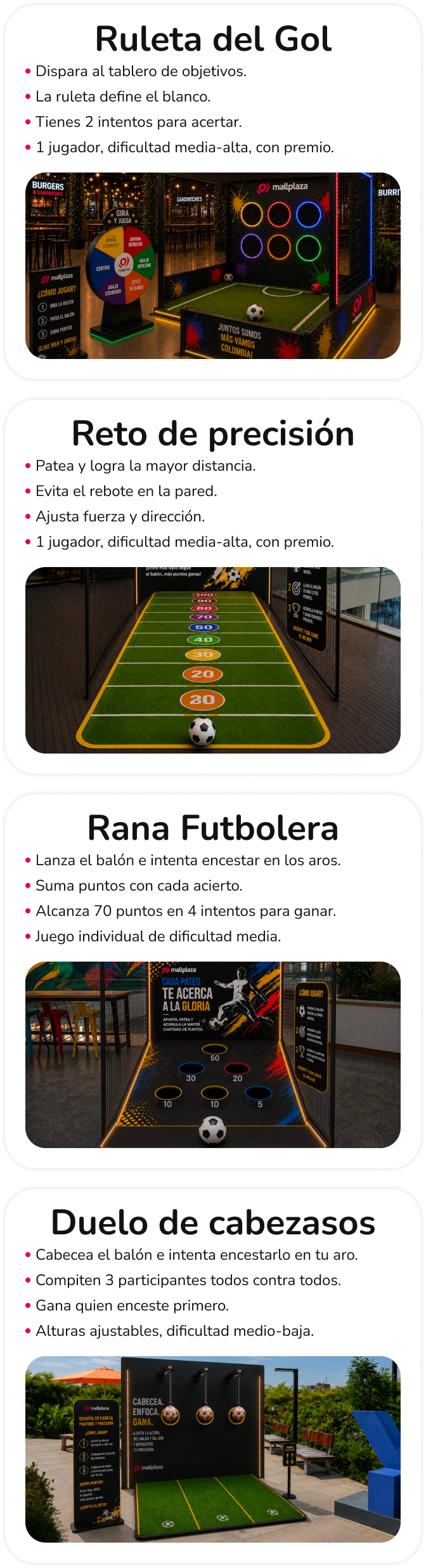 Pon a prueba tu talento en distintos retos