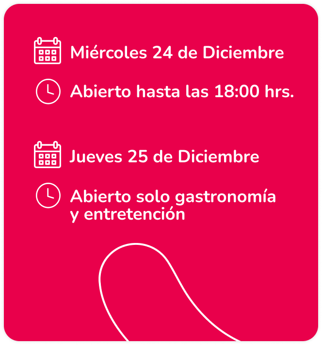 Horario especial Navidad 2025