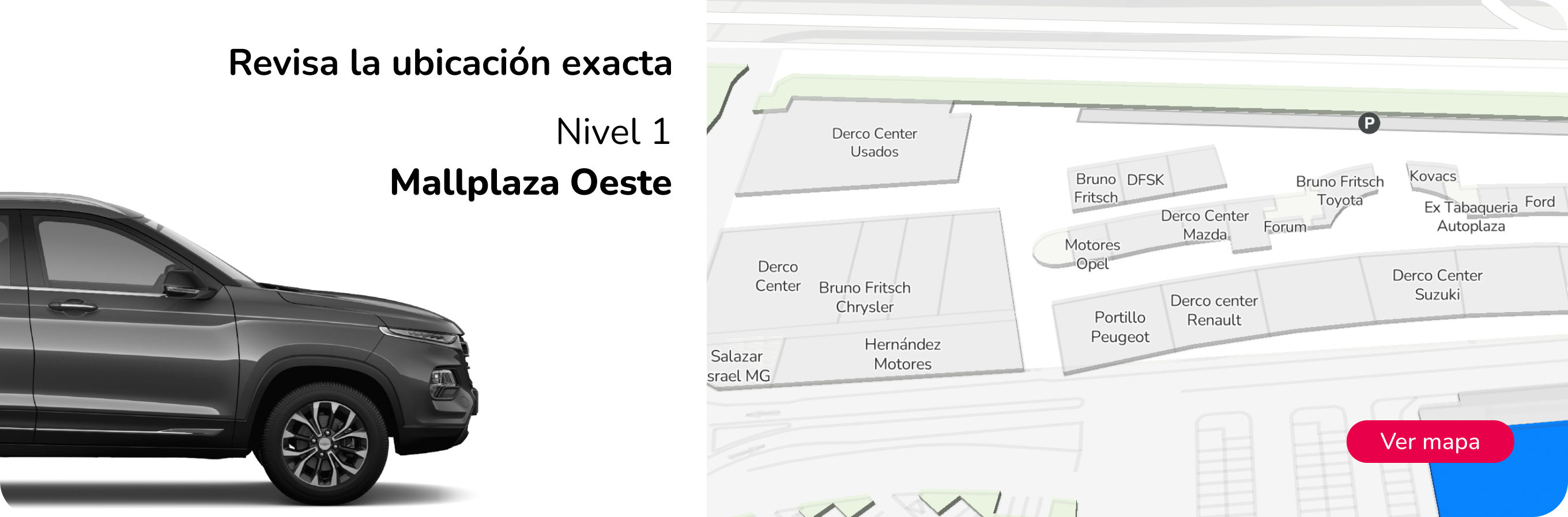 Mapa Autoplaza en Mallplaza Oeste