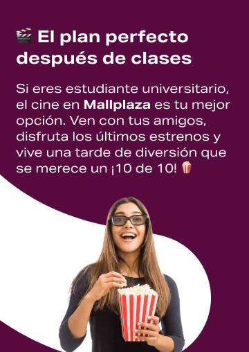 promo para cine universitarios Mallplaza
