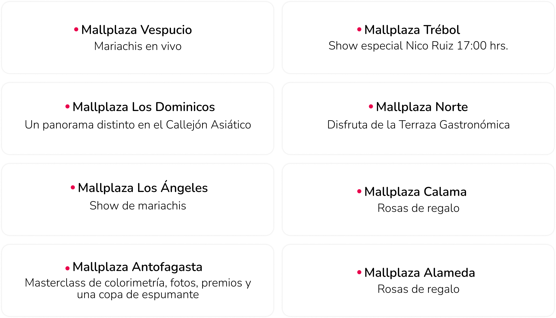Panoramas Día de la Madre domingo 10 de mayo
