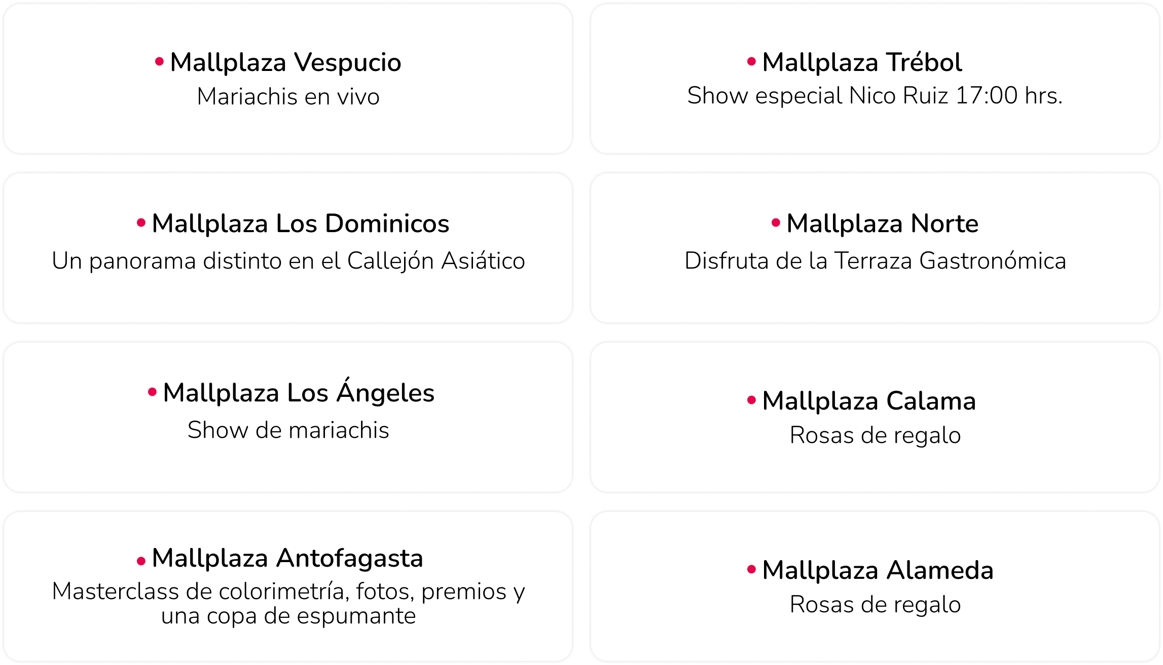 Panoramas Día de la Madre domingo 10 de mayo