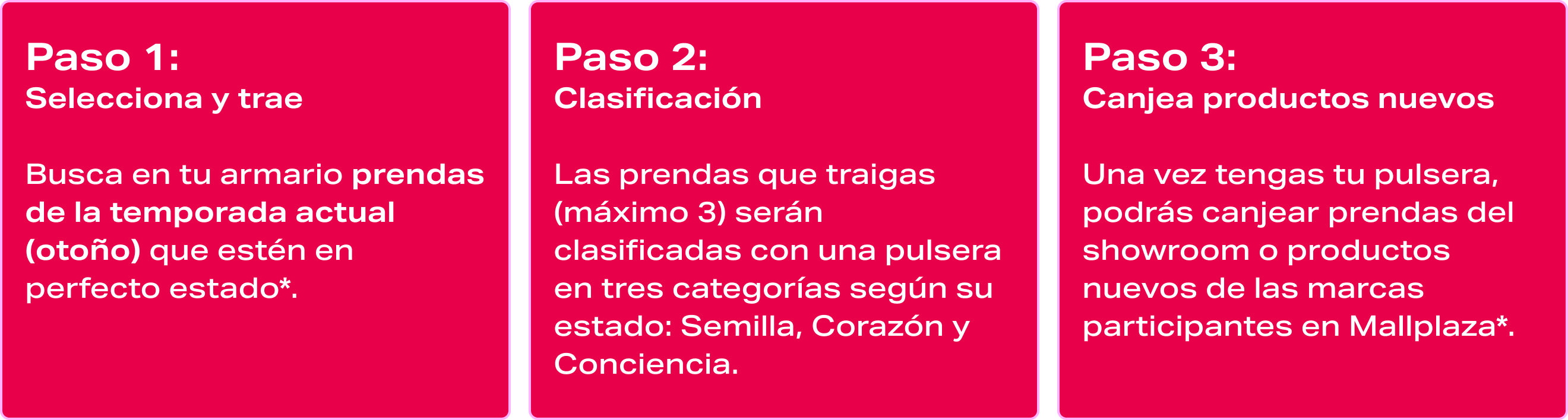 Mano en mano - Pasos