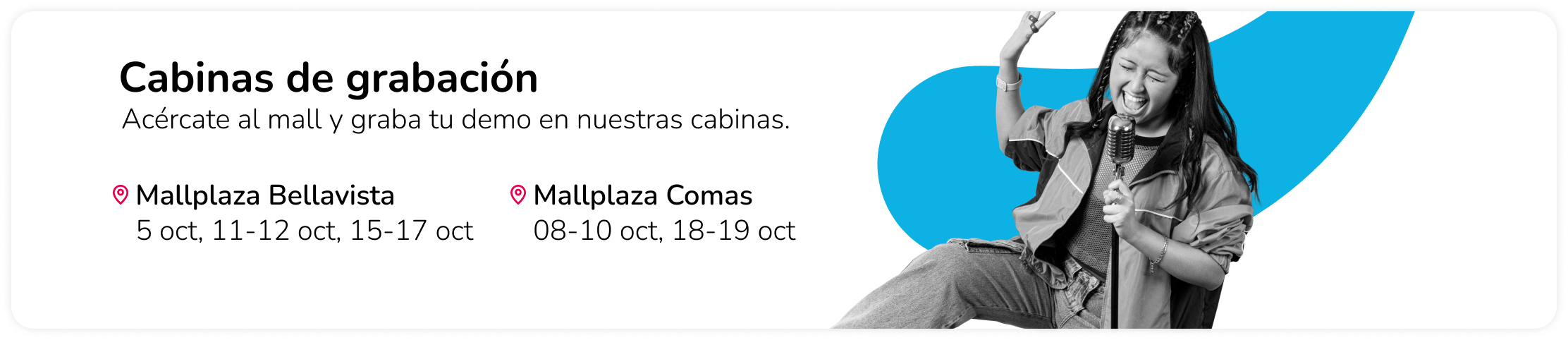 Cabinas de grabación Talento Mallplaza