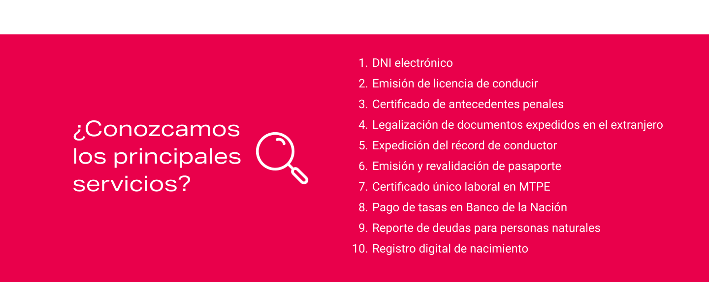 MAC - Principales servicios