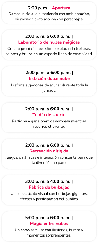 Este día del niño, sal a vivir un dia entre nubes