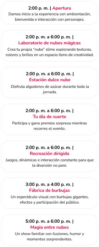 Este día del niño, sal a vivir un dia entre nubes