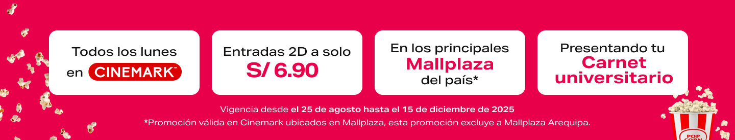 Entradas 2D a solo a 6 soles en Mallplaza