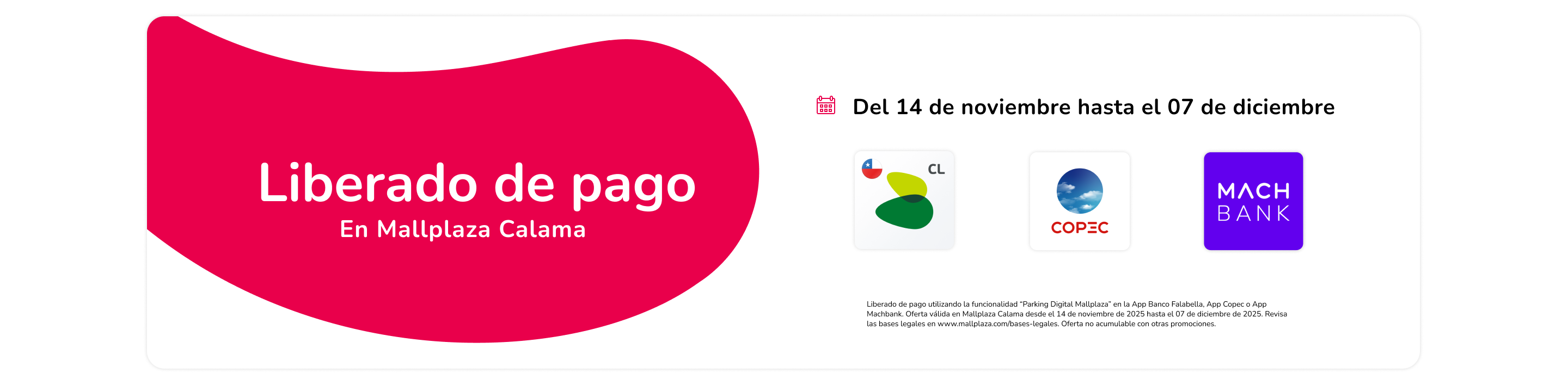 Pago liberado Parking Digital en Mallplaza Calama