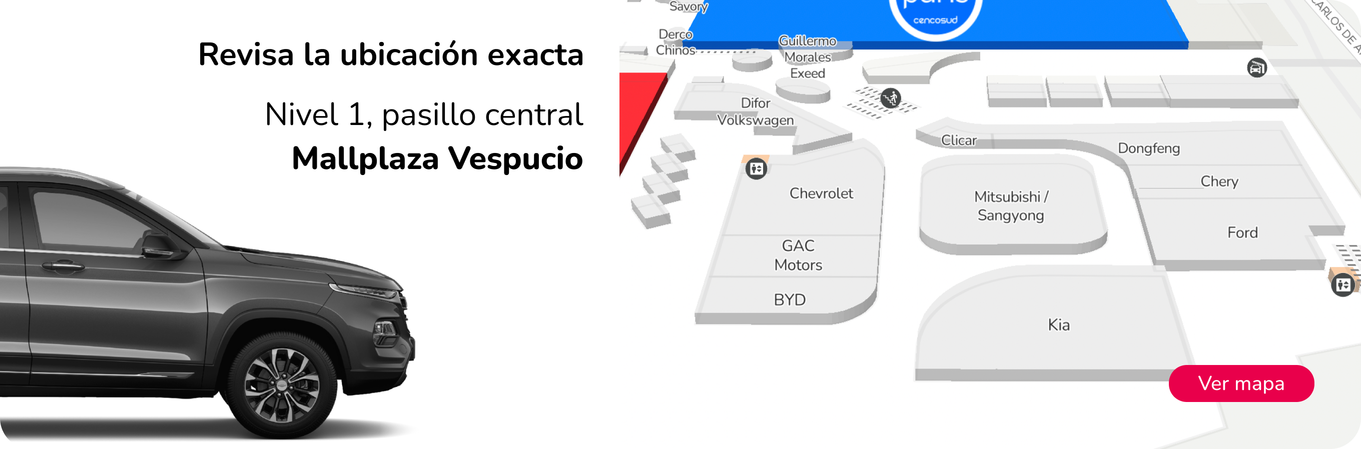 Mapa Autoplaza en Mallplaza Vespucio