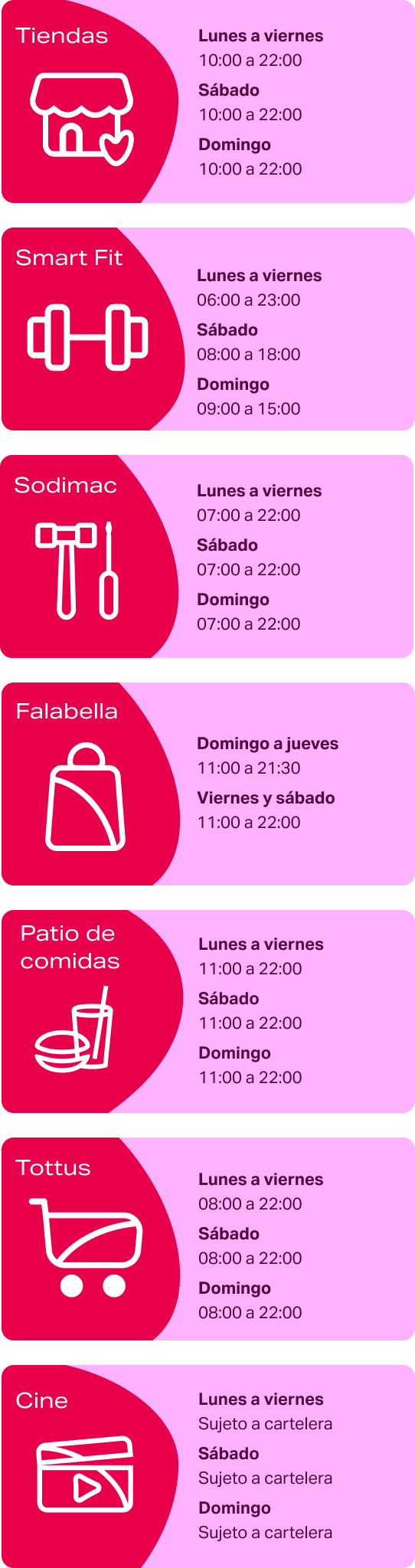 Horario en Mallplaza Comas
