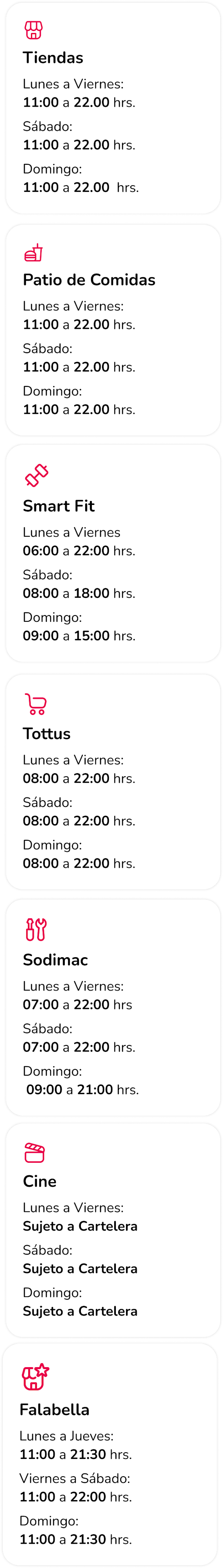 Horario en Mallplaza Comas