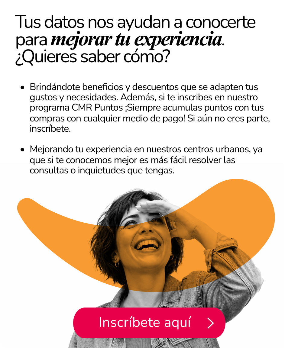 Tus datos nos ayudan a conocerte mejor Mallplaza