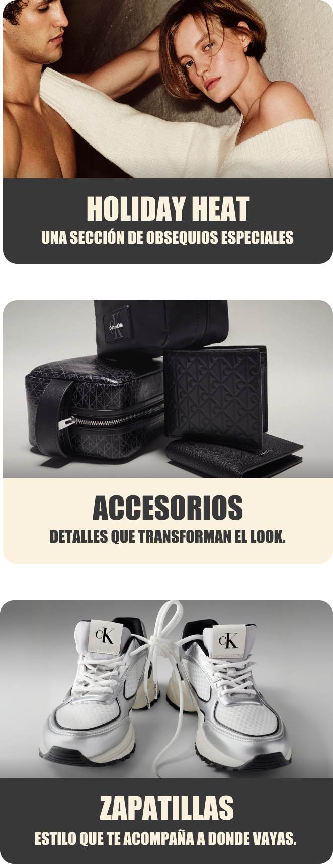 Secciones Calvin Klein