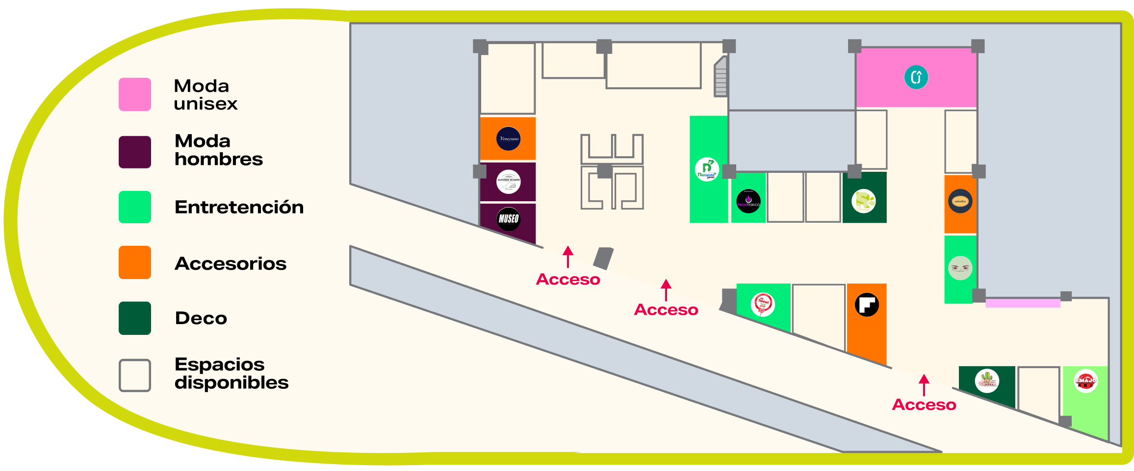Mapa Barrio Indie en Mallplaza Los Dominicos